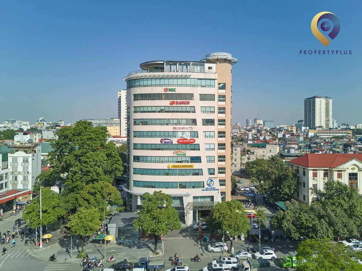 Toàn cảnh tòa nhà HTP Building tại quận Hai Bà Trưng, Hà Nội.